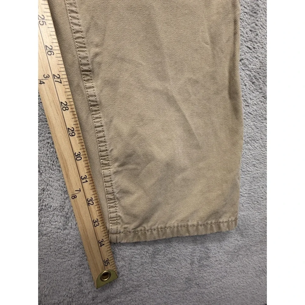 Levis 502 Jeans Mens Measured 39x34 Beige Tapered Stretch Denim‎ Zip Fly